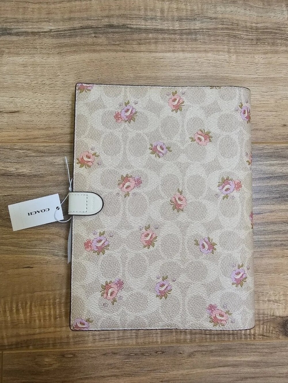 New Coach Notebook In Signature Canvas with Floral Print - Picture 2 of 12